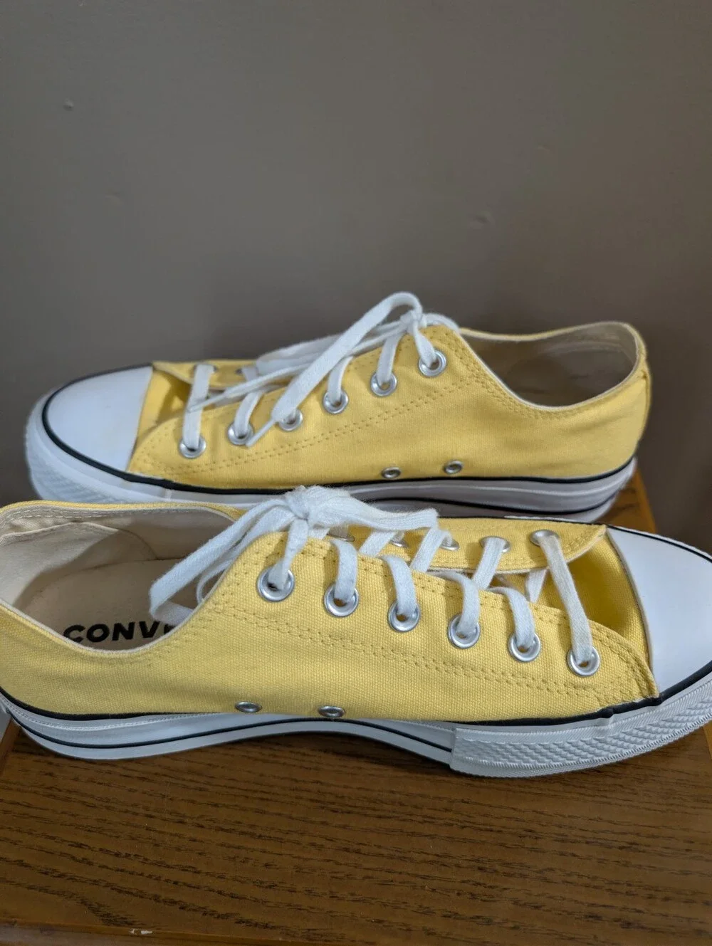 Low-top Yellow Platform Converse, Women's Size 10